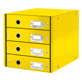 Pojemnik z 4 szufladami Leitz C&S, żółty 60490016