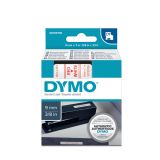 Taśma DYMO D1 - 9 mm x 7 m, czerwony / biały S0720700 do drukarek etykiet
