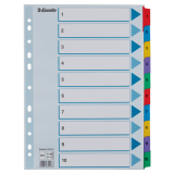 Przekładki kartonowe MYLAR A4 1-10 100161 białe ESSELTE