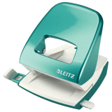 Dziurkacz duży, Metalowy, Turkusowy, 30 kartek, Leitz 50081051